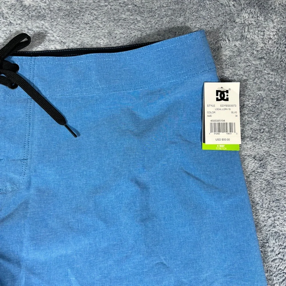 DC Shoes‎ Mens Blue Local Lopa 18 Board Shorts 4-Way Stretch Swim Trunks Size 38